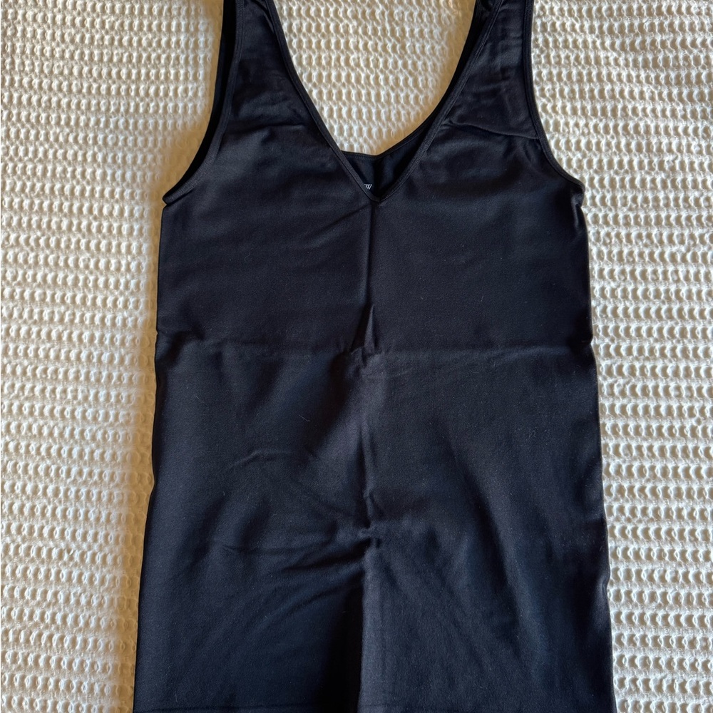 J. Crew Black and Nude Fitted Sleeveless Layering Tank Tops - size small - Picture 2 of 8